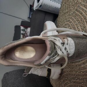 Michael Kors Women's Glitter Sneakers - Gold and White